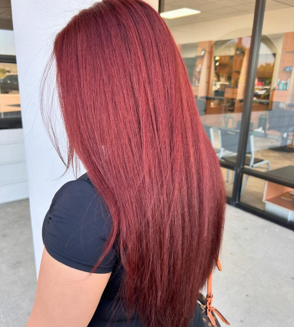 Visual Idea — Mahogany Hair Color