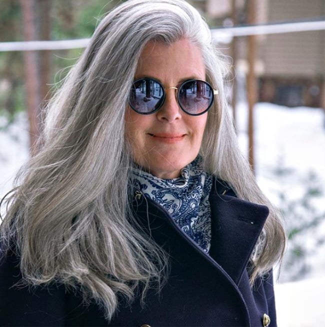 Abundant Natural Gray Hair Abundant Natural Gray Hair — Winter Hair Colors for Gray Hair