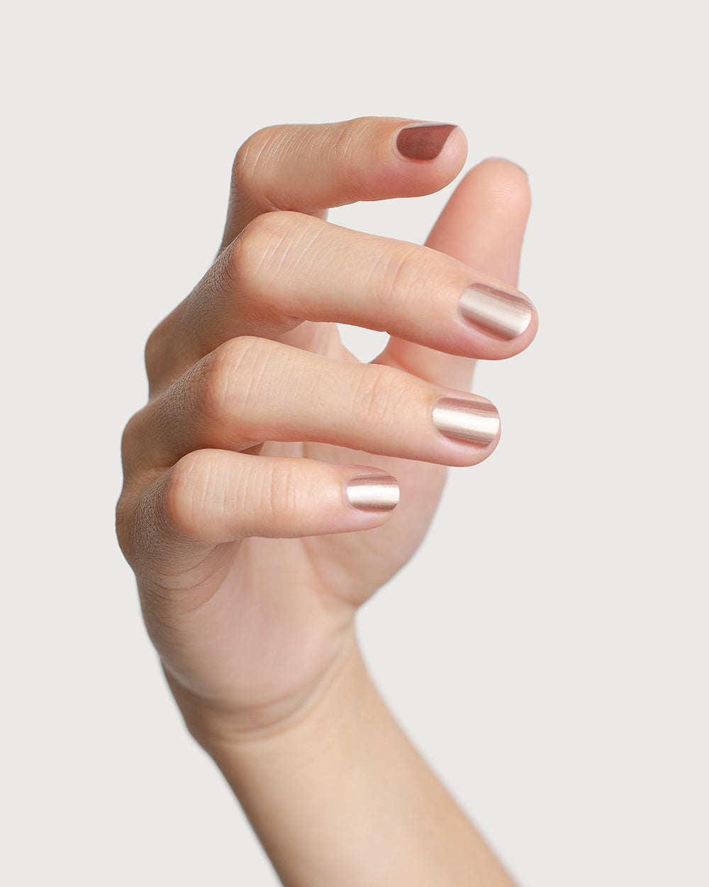 Metallic Chrome Visual Idea Metallic Chrome Visual Idea — Winter Nail Colors for Pale Skin