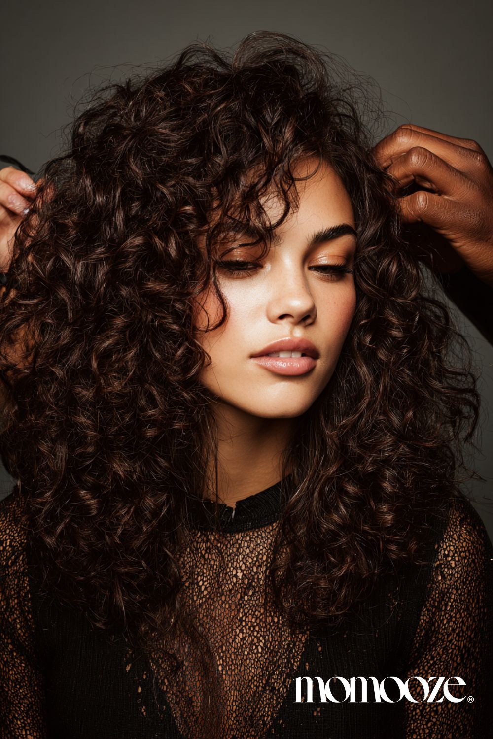 Voluminous Shag With Curtain Bangs Voluminous Shag With Curtain Bangs — Winter Hairstyles for Curly Hair