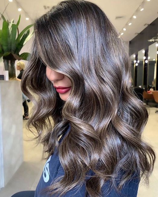 Mid-Back Curls With Cool-Toned Ash Brown Highlights — Ash Brown Hair