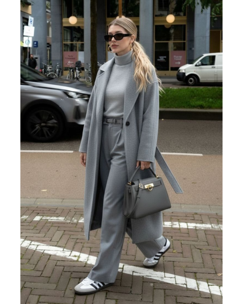 All-Grey Ensemble for Modern Minimalism — Winter Outfits