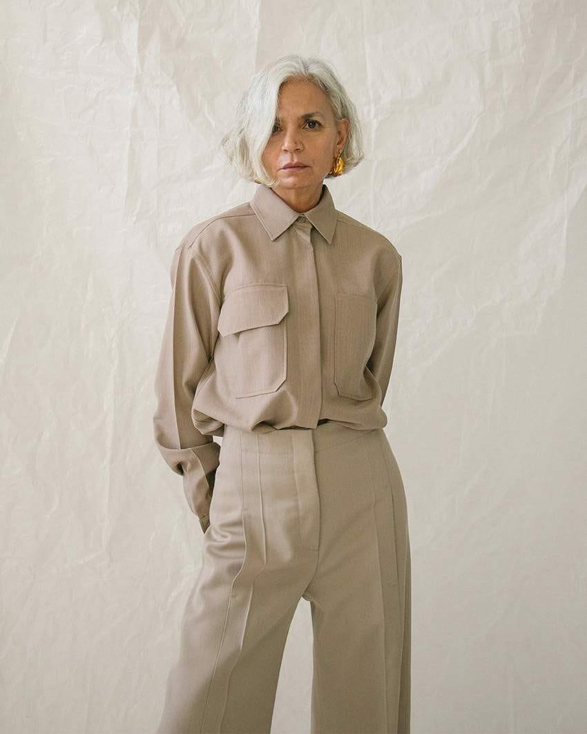 Sophisticated Beige Suit Set — Winter Outfits for Women Over 60