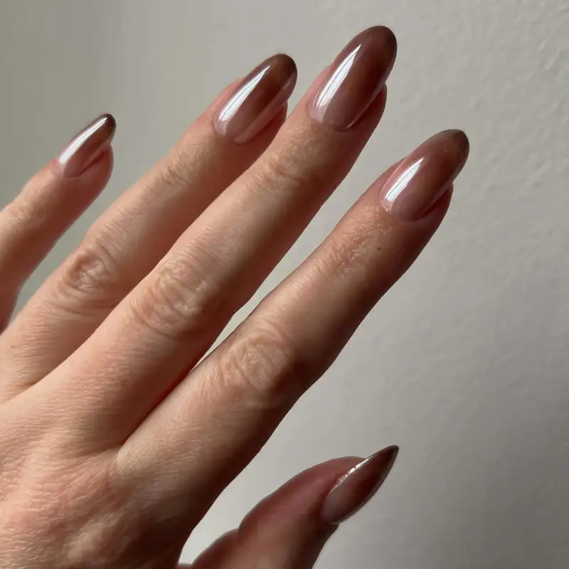 Glossy Jelly Visual Idea Glossy Jelly Visual Idea — Mocha Nails