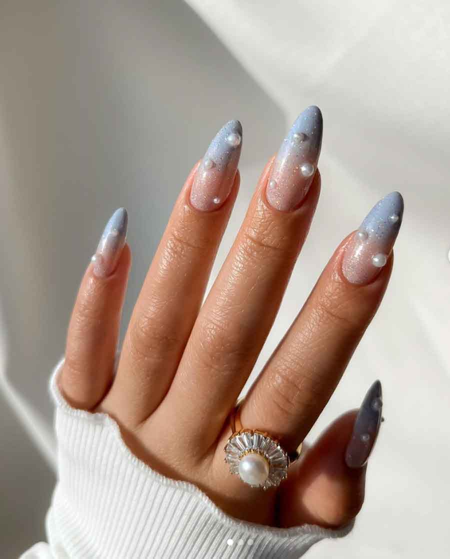 Glitter Gradient Glossy Visual Idea Glitter Gradient Glossy Visual Idea — Winter Formal Nails
