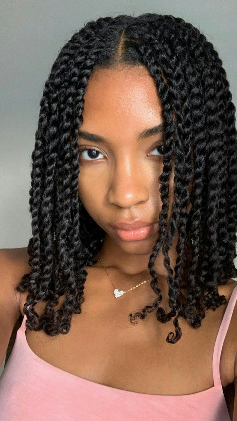 Collarbone Twist Braids Collarbone Twist Braids — Winter Braids for Black Women