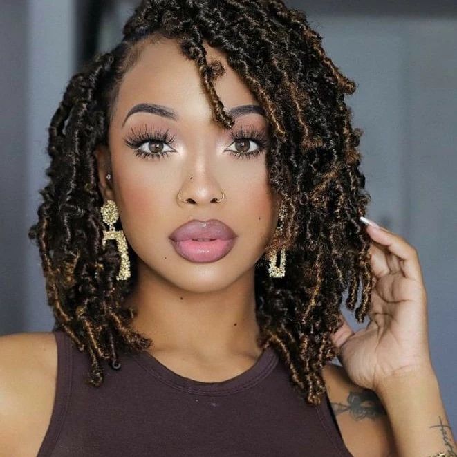 Butterfly Locs With Wispy Bangs — Winter Hairstyles for Black Women