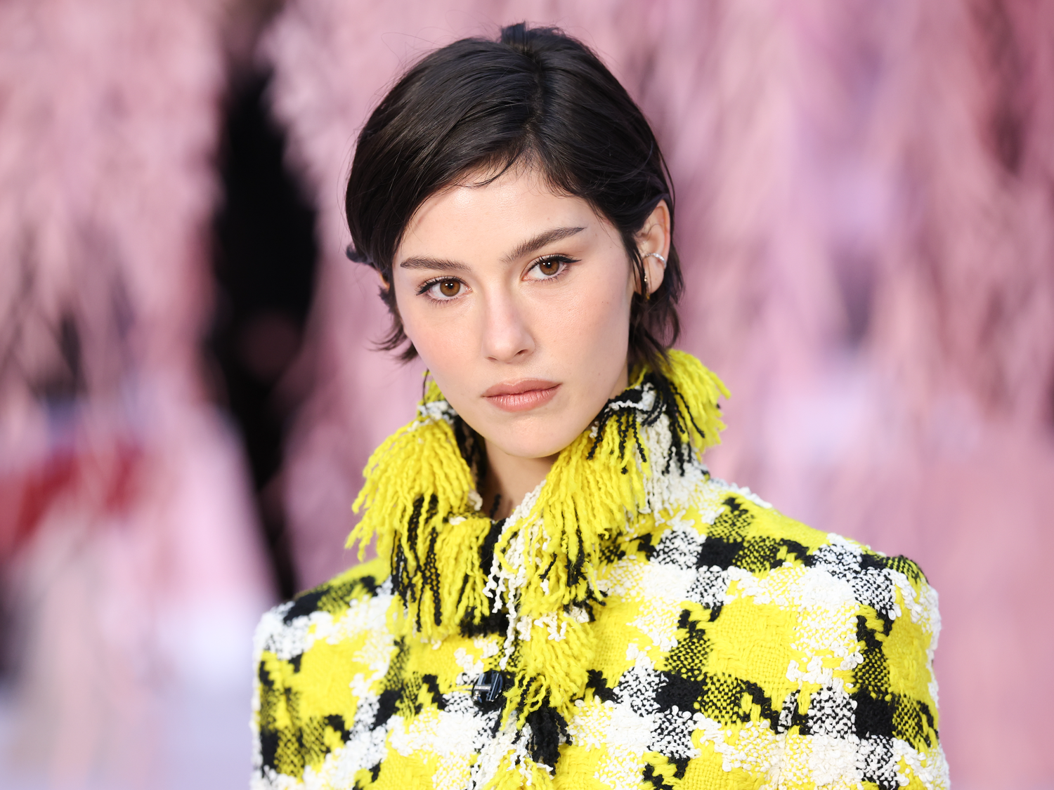 Short Dark Brown Pixie With Side Bangs — Winter Haircuts for Girls