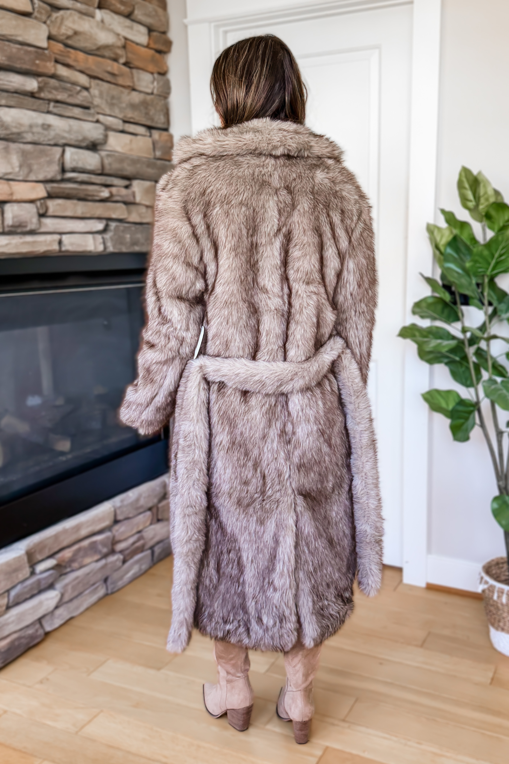 Oversized Brown Trench Coat with White Tee and Black Trousers — Long Coat Outfits
