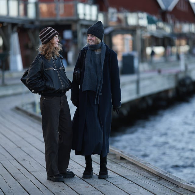 Long Coat Over Leather Jacket for Sophisticated Layering — Scandinavian Winter Outfits