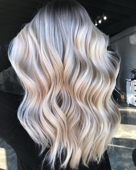 Extreme Ice Blonde With Silver Tones Extreme Ice Blonde With Silver Tones — Winter Hair Colors for Gray Hair