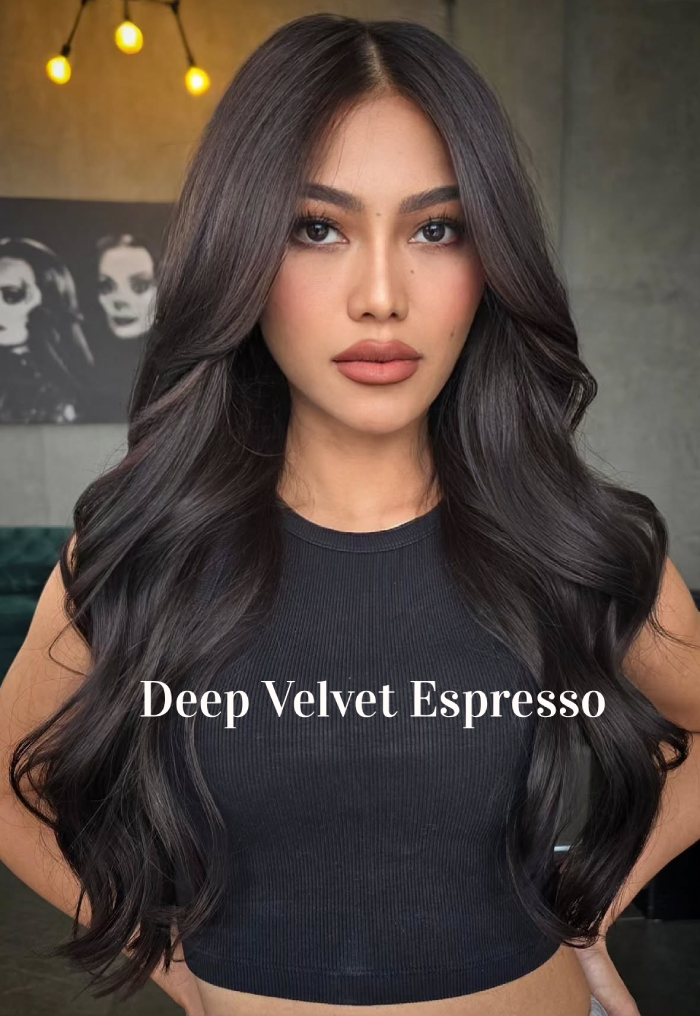 Thick Wavy Espresso With Velvet Shine Thick Wavy Espresso With Velvet Shine — Espresso Brown Hair