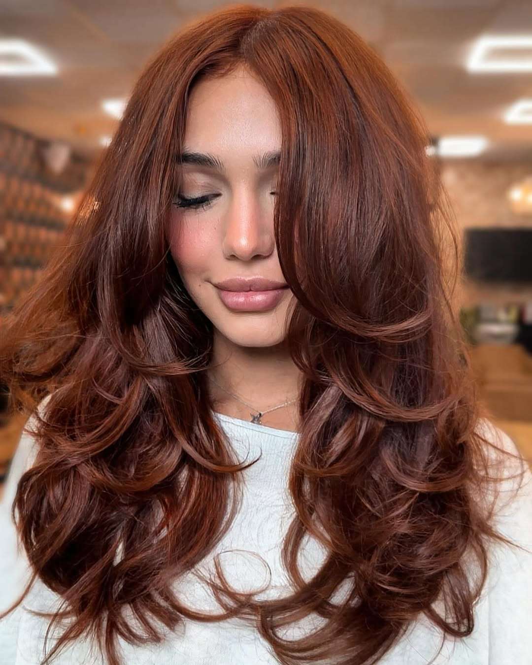 Dark Brown With Burgundy Undertones Dark Brown With Burgundy Undertones — Winter Hair Colors for Olive Skin
