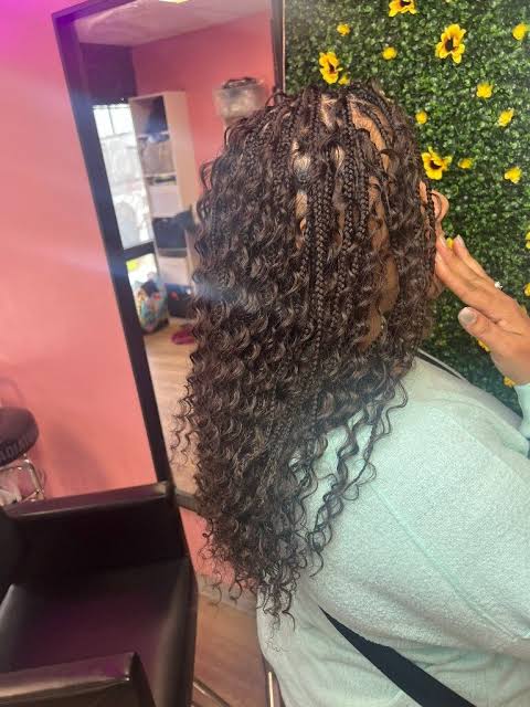 Braids With Loose Curls — Winter Hairstyles for Long Hair
