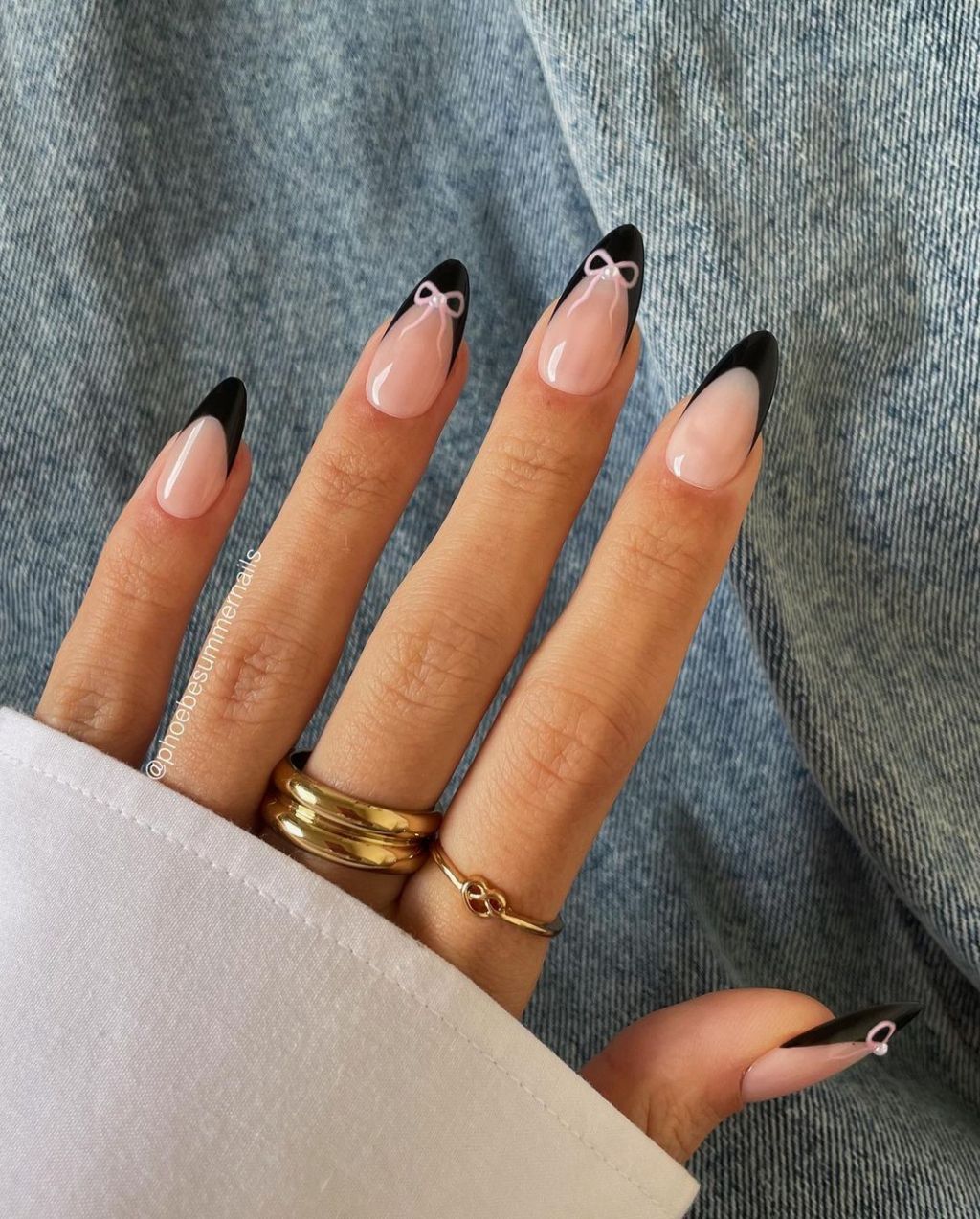 Nude Black Polka Dot French Tips Nude Black Polka Dot French Tips — Trendy Simple Nail Designs