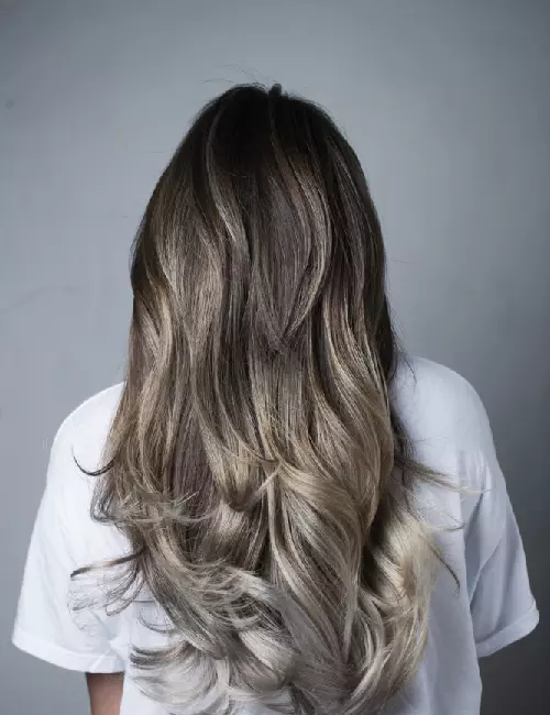 Striking Ombre Dark Brown To Ash Blonde — Blonde to Brunette Hair