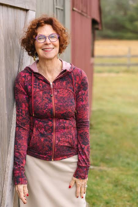 Patterned Knit Jacket with Hood — Winter Outfits for Women Over 60