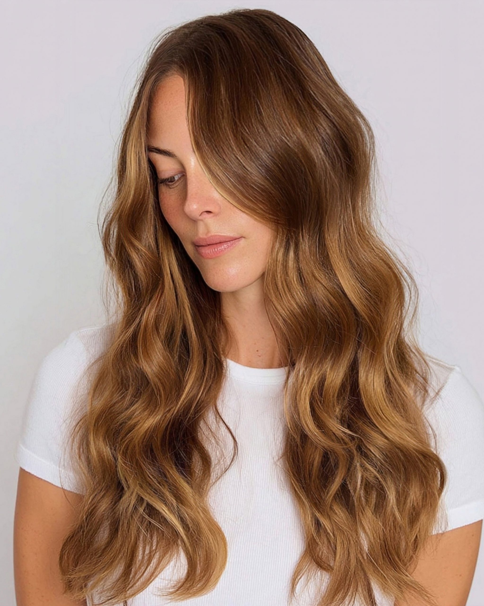 Light Brown With Honey Blonde Highlights — Chestnut Brown Hair