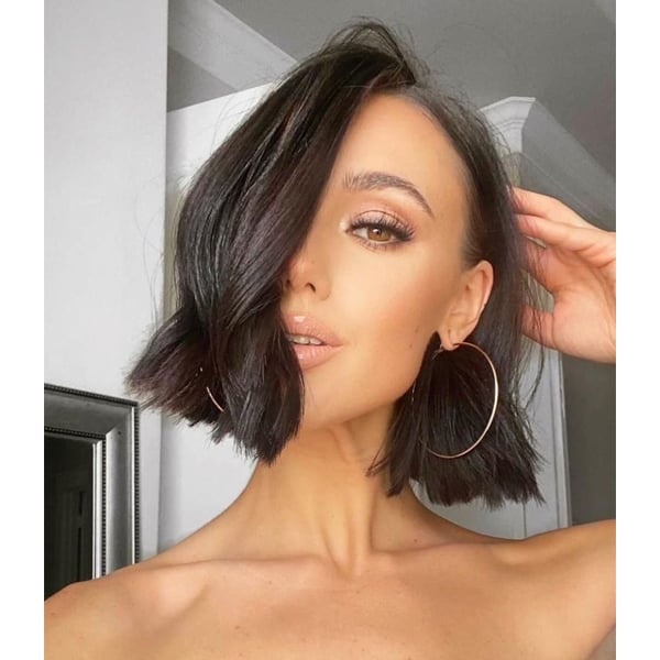 Voluminous Dark Brown Bob — Winter Bob Haircuts