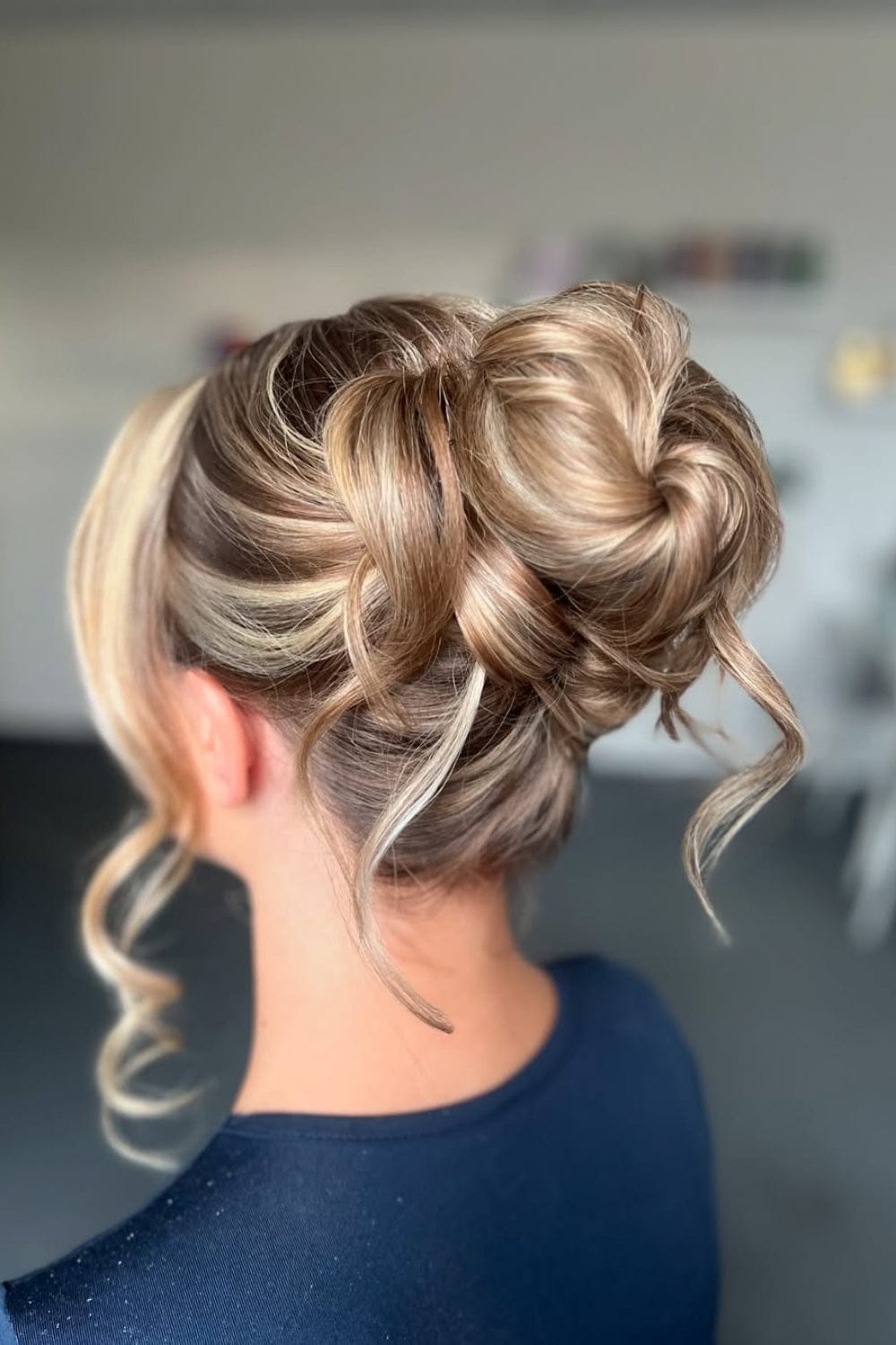 Honey Blonde Textured Updo — Winter Formal Hairstyles