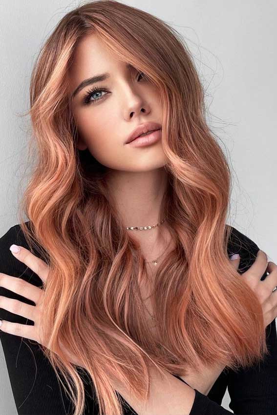Golden Copper Blonde With Face-Framing — Winter Hair Colors for Blondes
