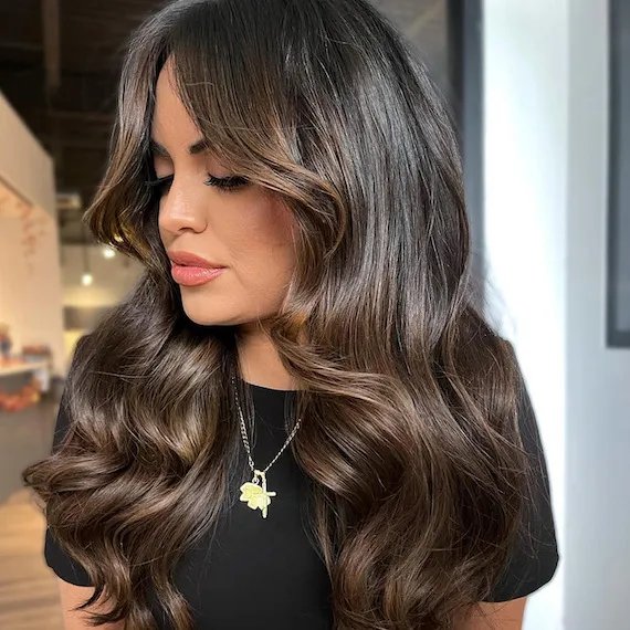 Face-Framing Pieces Visual Idea — Winter Hair Colors