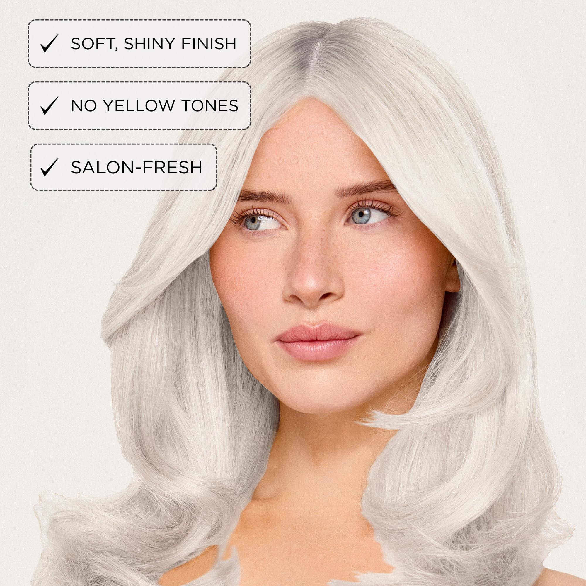 Collarbone Visual Idea — Icy Blonde Hair