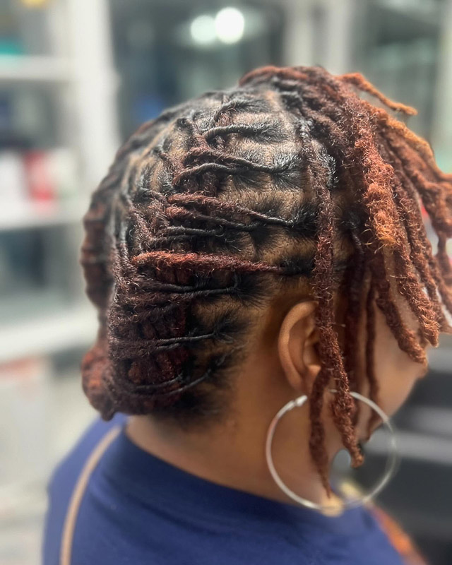 Short Locs Styled in Barrel Twists Short Locs Styled in Barrel Twists — Winter Loc Styles