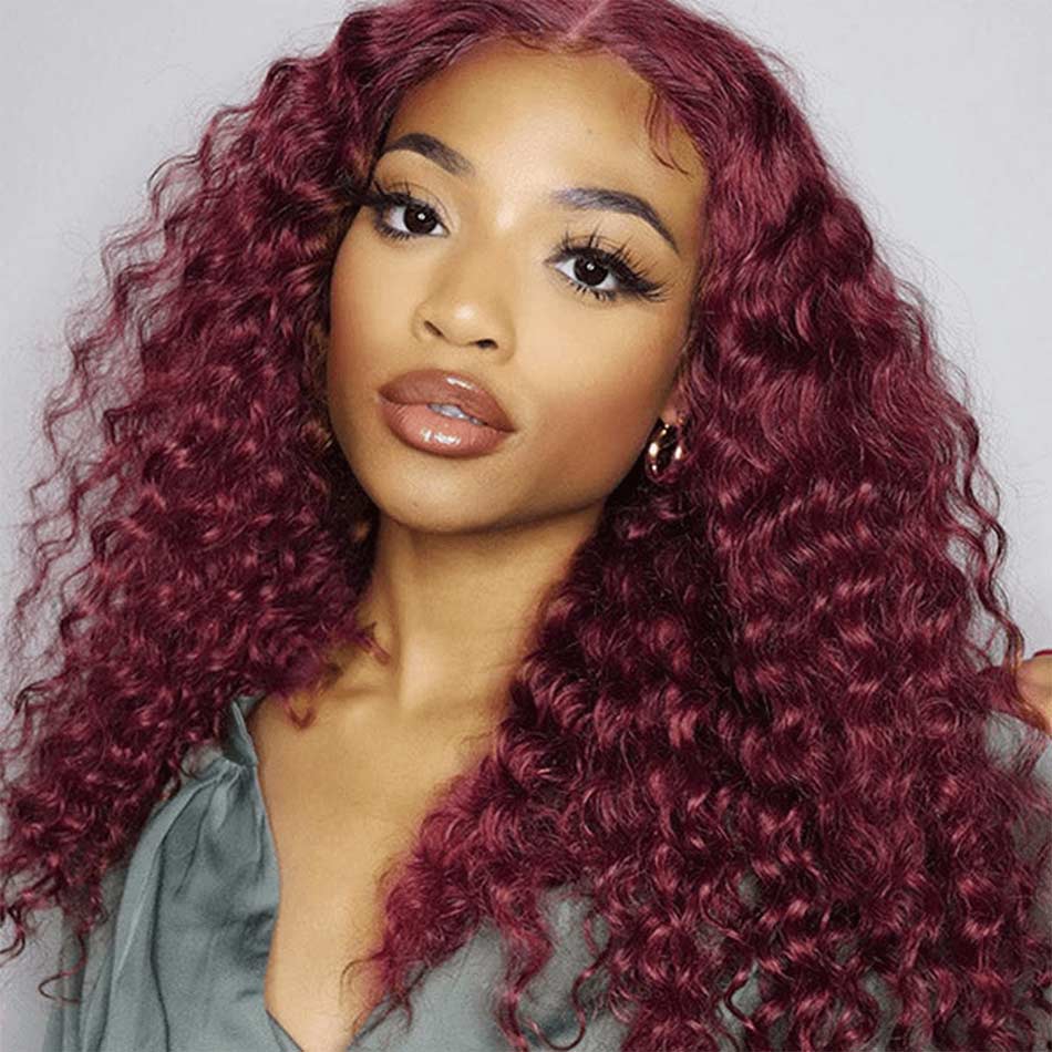 Deep Plum Curly Hair — Winter Hair Colors for Black Women