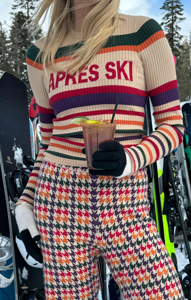 'APRES SKI' Knit Top with Houndstooth Pants 'APRES SKI' Knit Top with Houndstooth Pants — Apres Ski Outfits