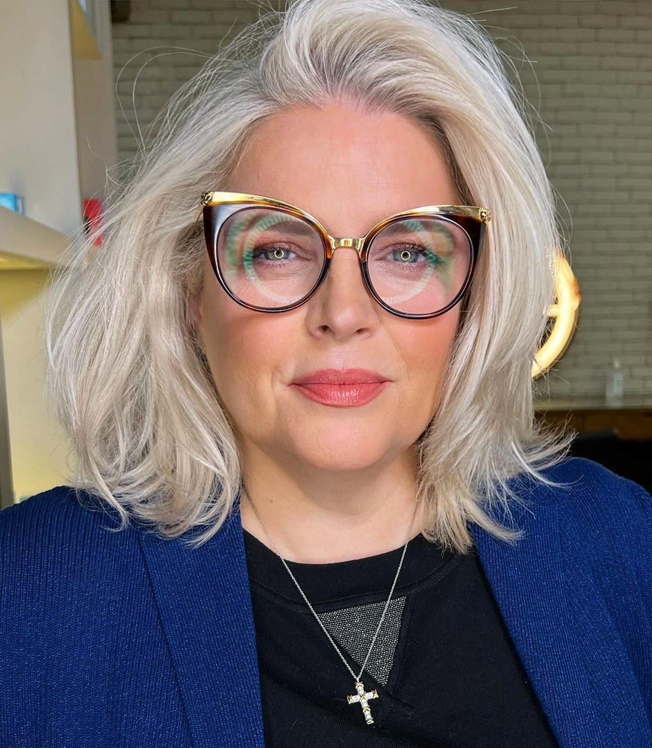 Ash Blonde With Root Shadow Visual Idea — Winter Haircuts for Plus Size Women