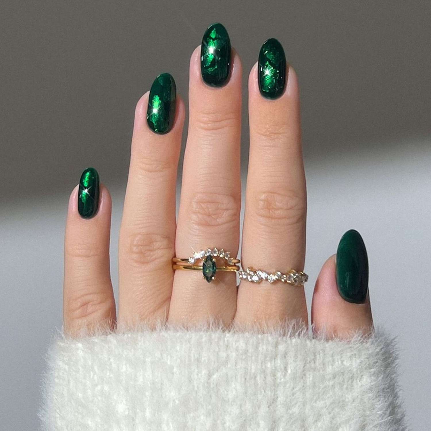 Intense Emerald Green Glitter Sparkle — Winter Green Nails