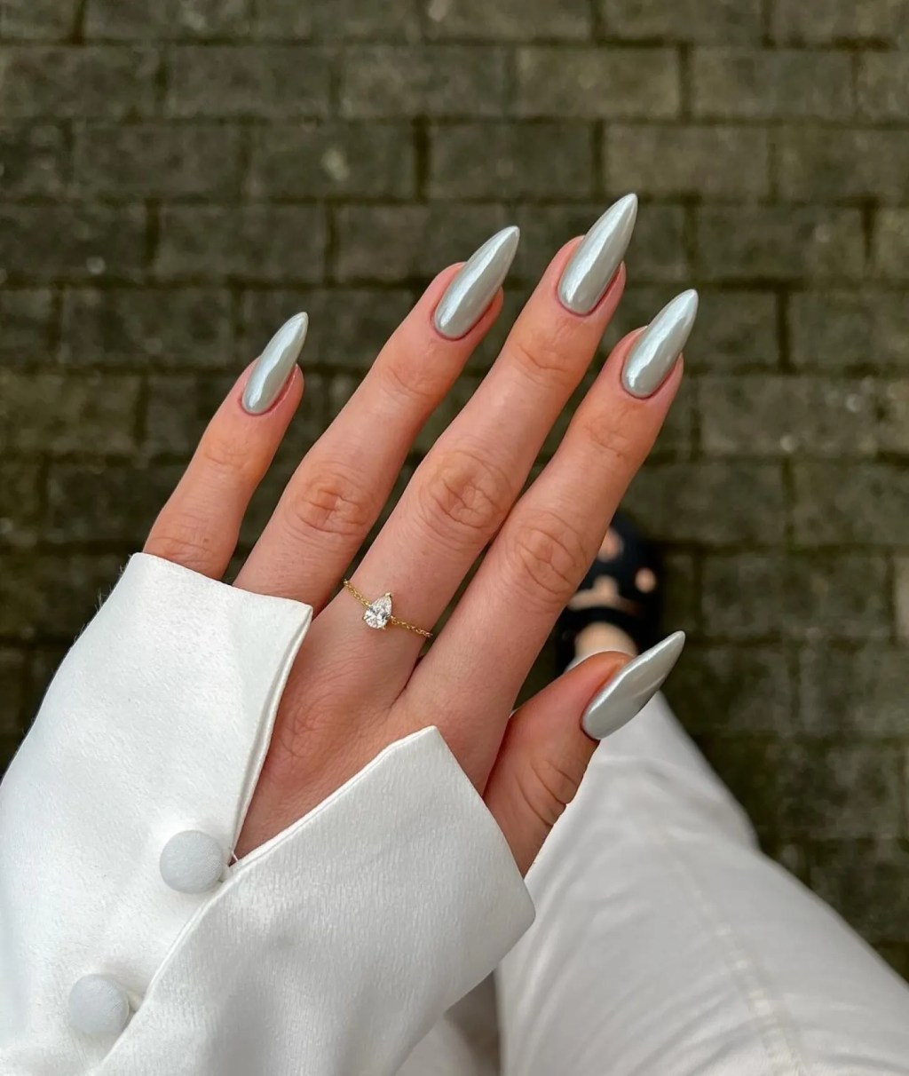 Visible Visual Idea — Winter Chrome Nails