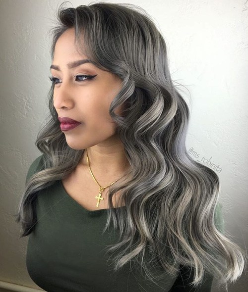 Cool Ash Gray With Silver Blonde Cool Ash Gray With Silver Blonde — Winter Hair Colors for Gray Hair