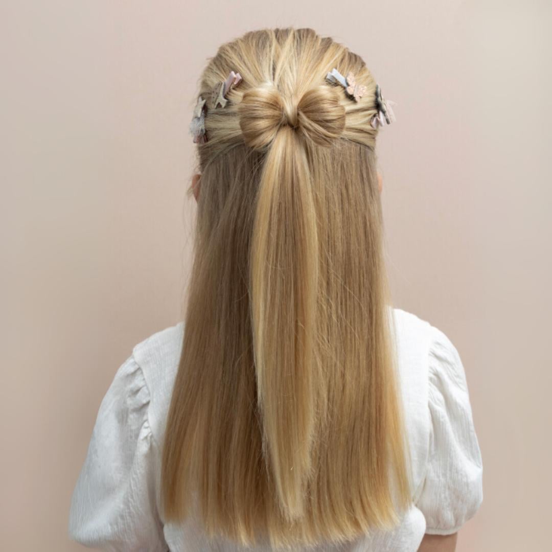 Half-Up Half-Down With Braided Accents Half-Up Half-Down With Braided Accents — Winter Hairstyles for Kids