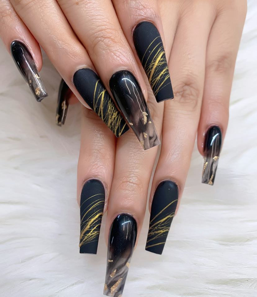 Evening Chic Visual Idea — Coffin Nail Designs