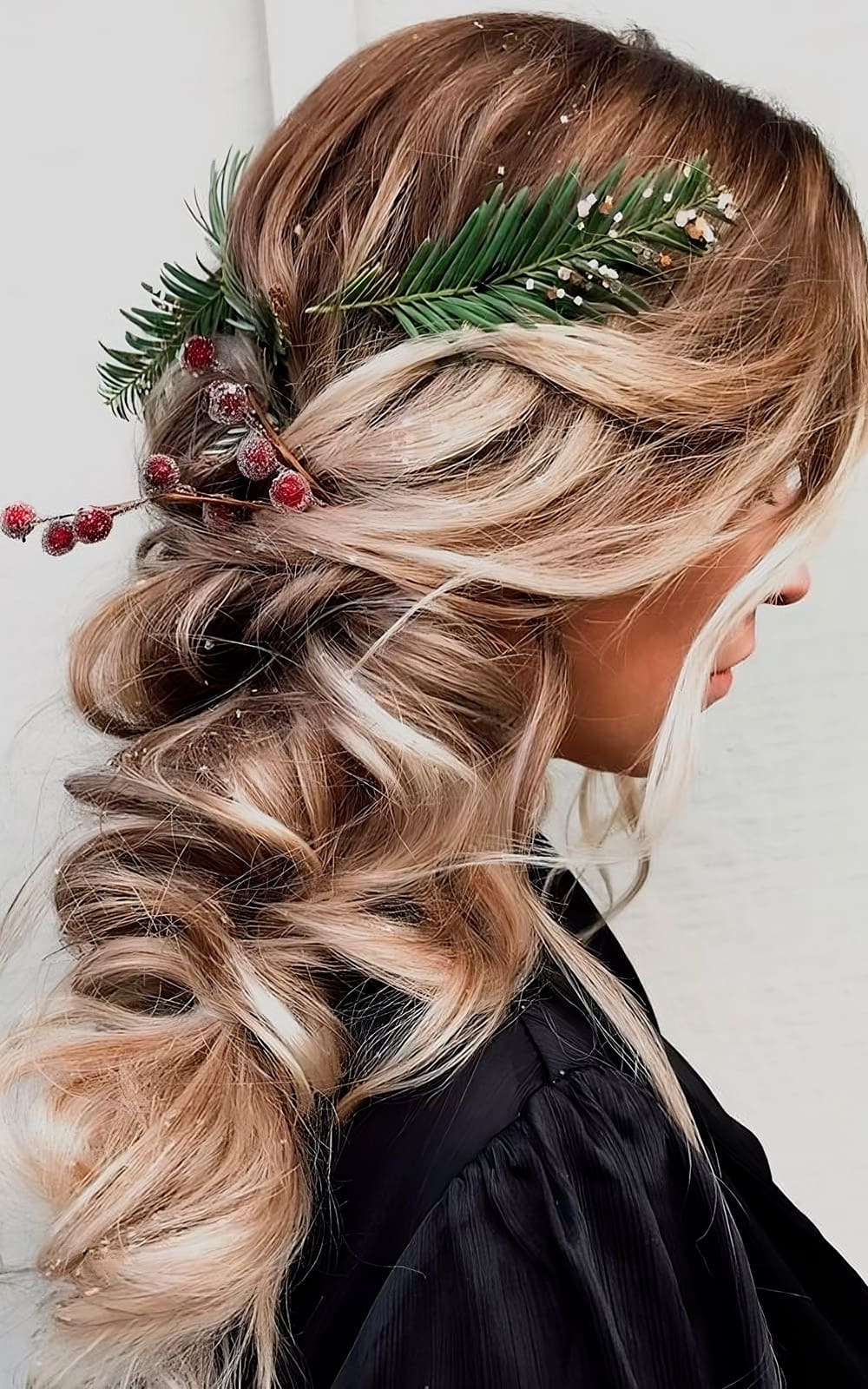 Braided Updo With Winter Accessories Braided Updo With Winter Accessories — Winter Hairstyles