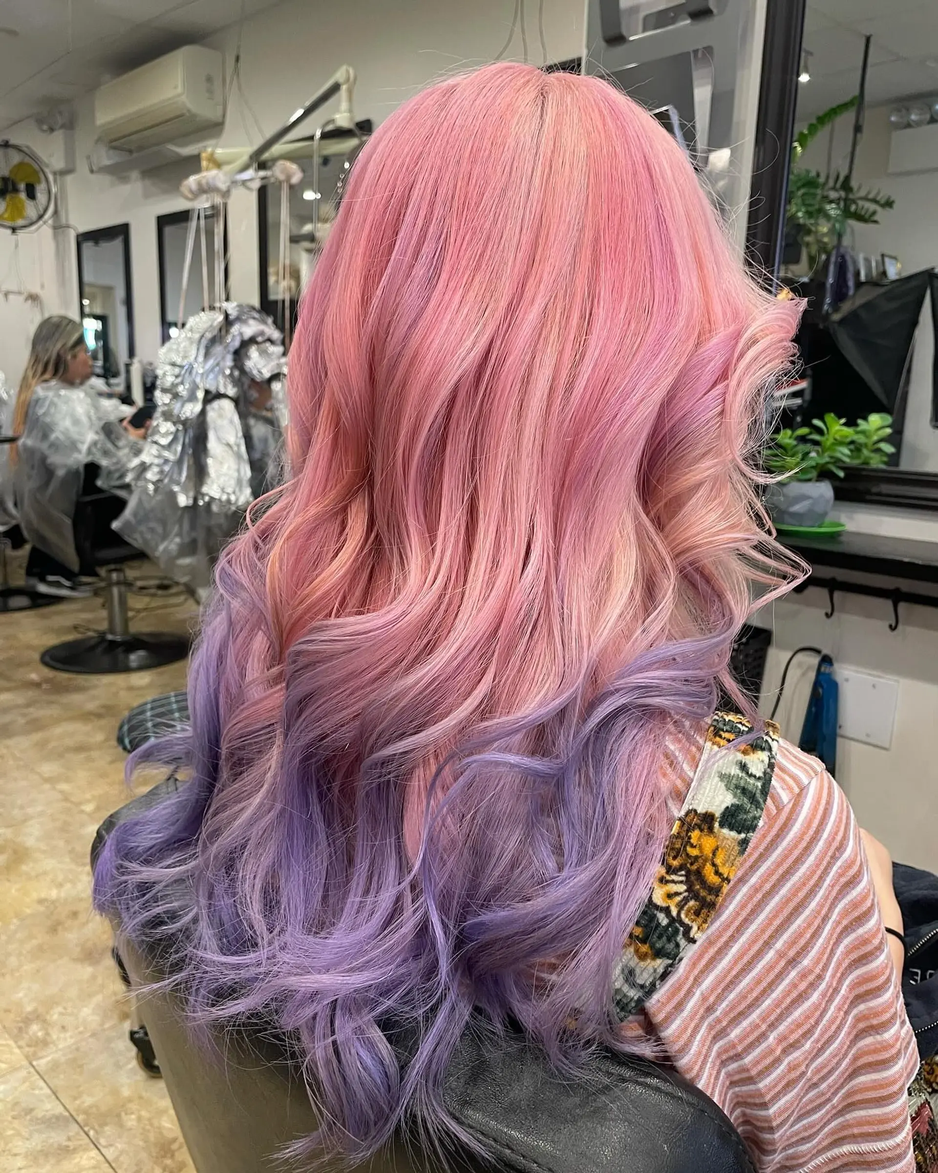 Pink purple ombre | GreenBone Hair Salon | Manhattan, New York
