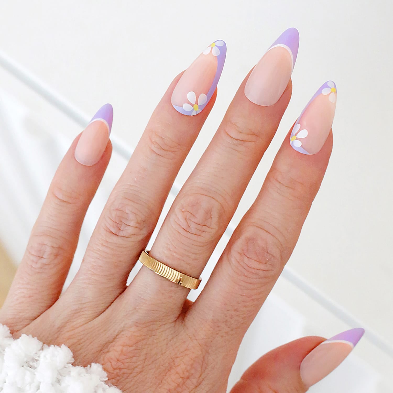 Long Stiletto Pastel Floral French Tips Long Stiletto Pastel Floral French Tips — Trendy Simple Nail Designs