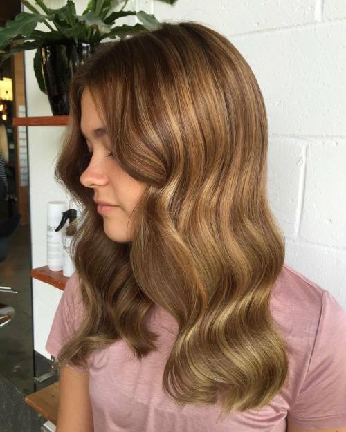 Chestnut With Striking Blonde Highlights — Chestnut Brown Hair