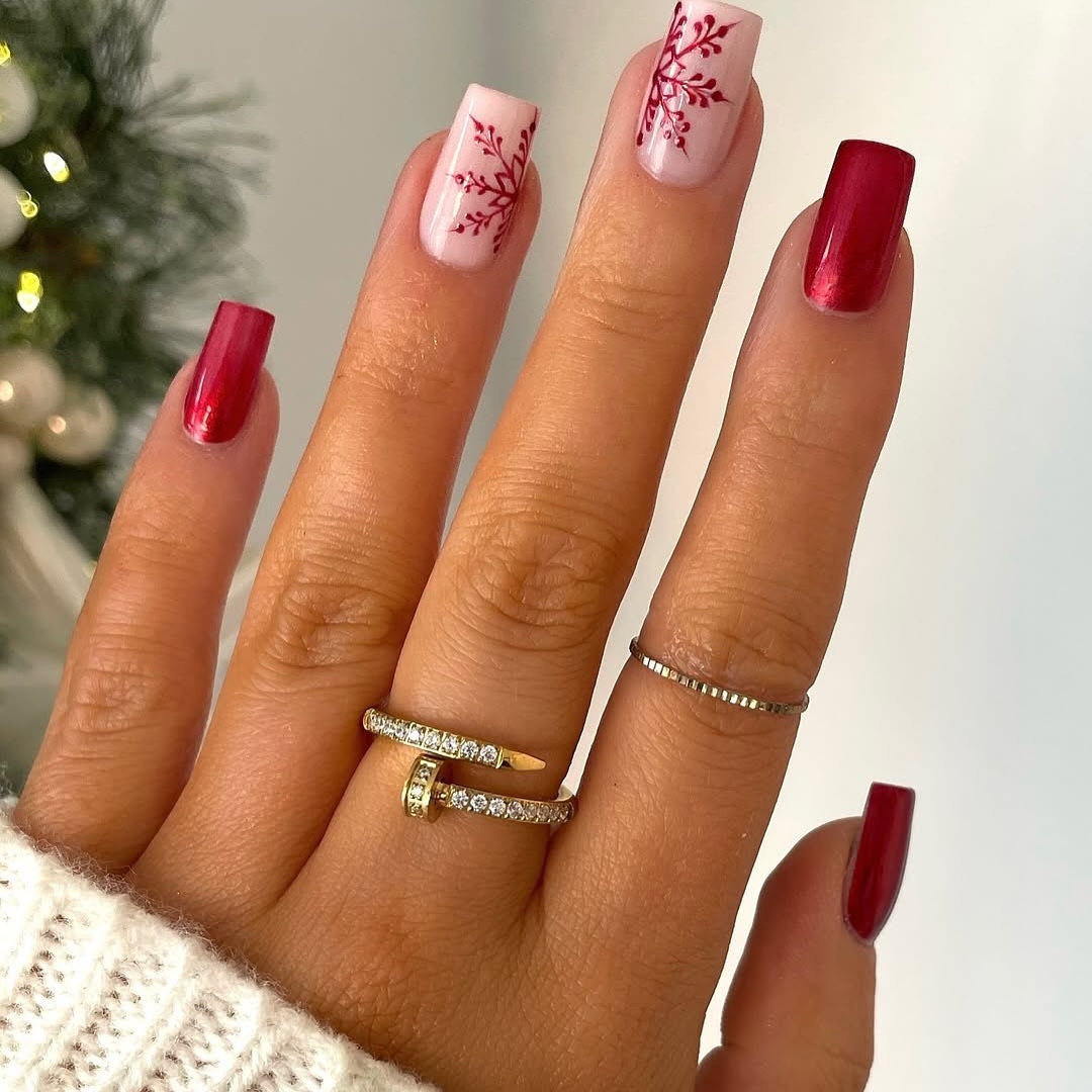 One Hand Visual Idea One Hand Visual Idea — Winter Formal Nails