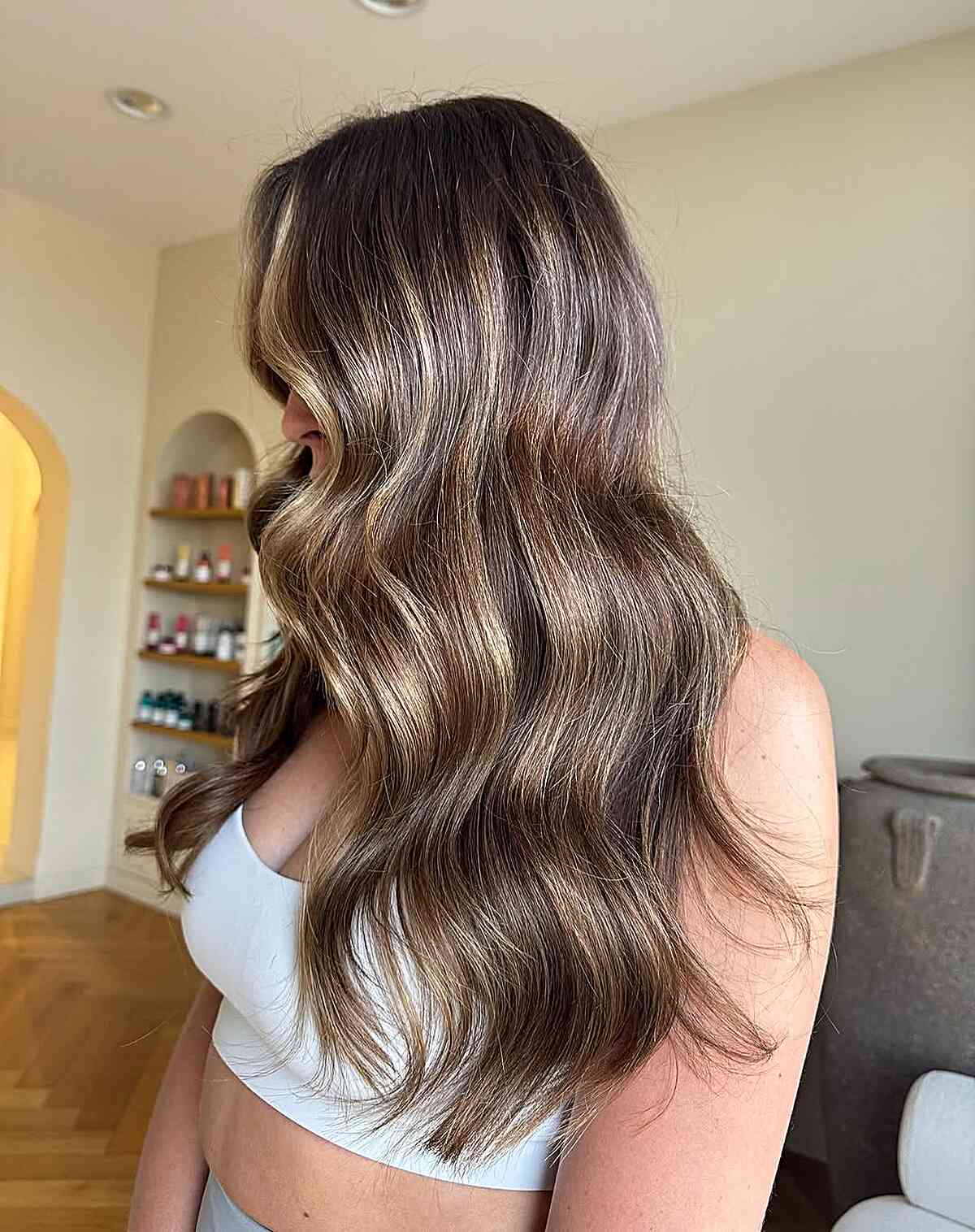 Long Layers Dark Brown With Blonde Highlights Long Layers Dark Brown With Blonde Highlights — Winter Highlights