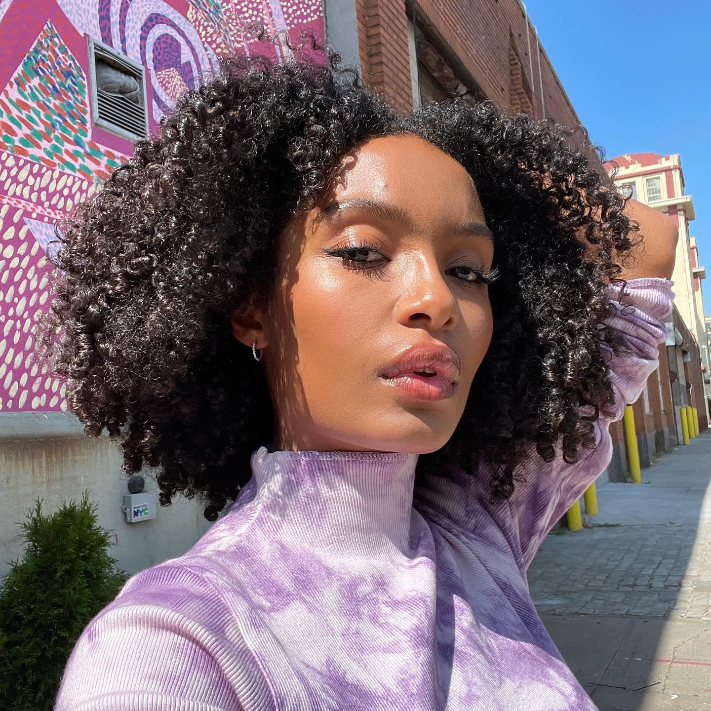 Dark Brown Shag With Subtle Highlights Dark Brown Shag With Subtle Highlights — Winter Haircuts for Curly Hair