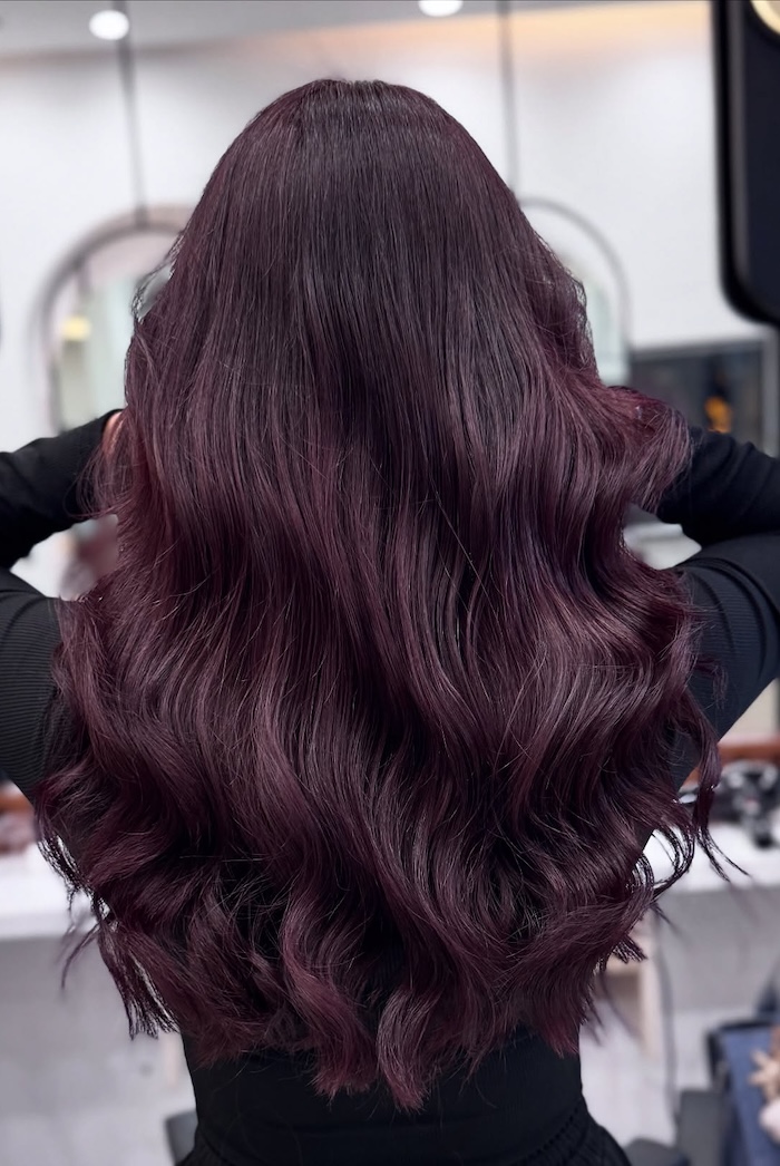 Deep Garnet Wine Waves Deep Garnet Wine Waves — Deep Winter Hair Color