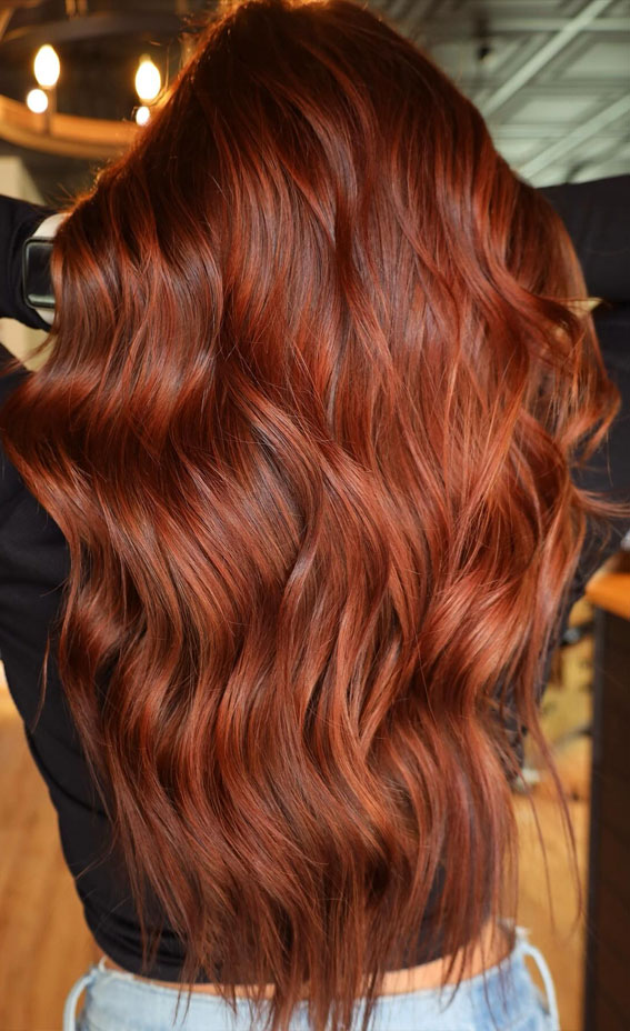 Rich Auburn With Warm Undertones Rich Auburn With Warm Undertones — Winter Auburn Hair Color