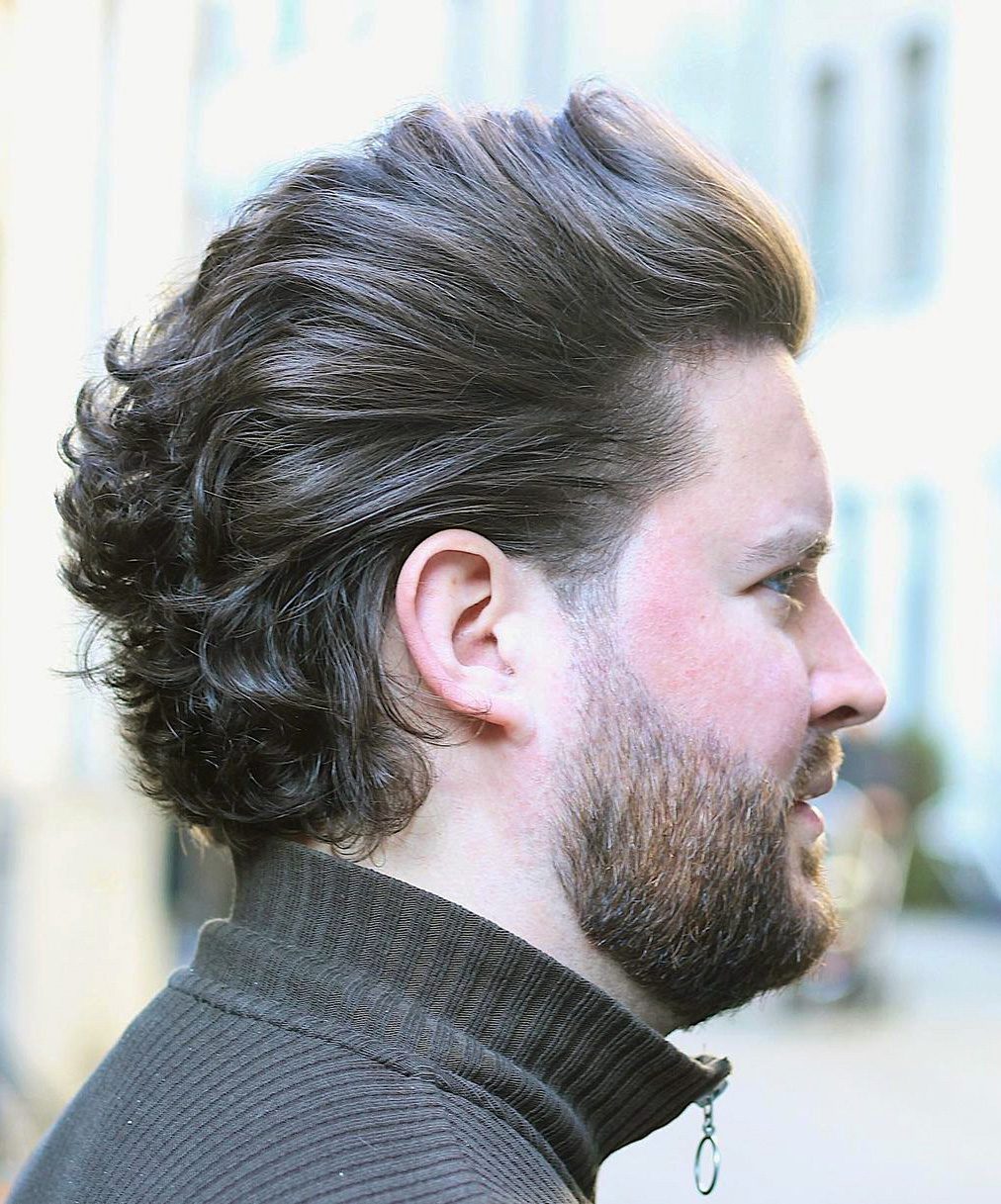 Voluminous Wavy Collarbone Cut — Winter Hairstyles for Men
