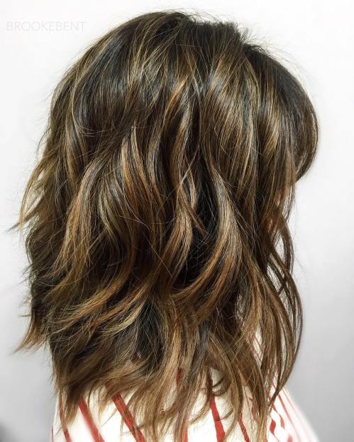 Caramel Highlighted Shag Caramel Highlighted Shag — Winter Hairstyles for Thick Hair