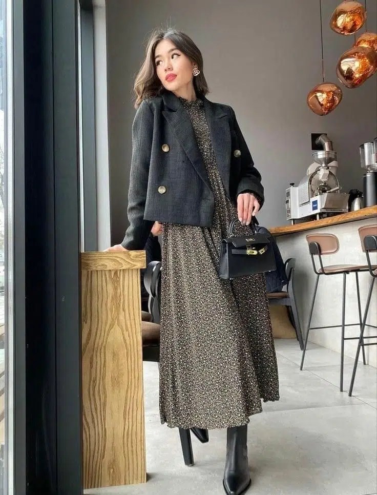 Burgundy Corduroy Trousers with Patterned Coat Burgundy Corduroy Trousers with Patterned Coat — Winter Church Outfits