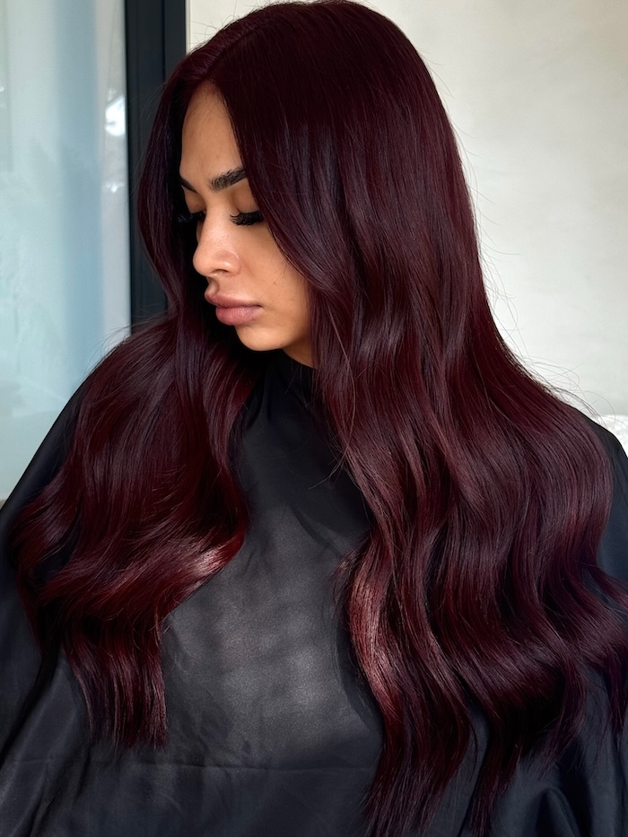 Rich Deep Merlot Hair Rich Deep Merlot Hair — Dark Winter Hair Colors