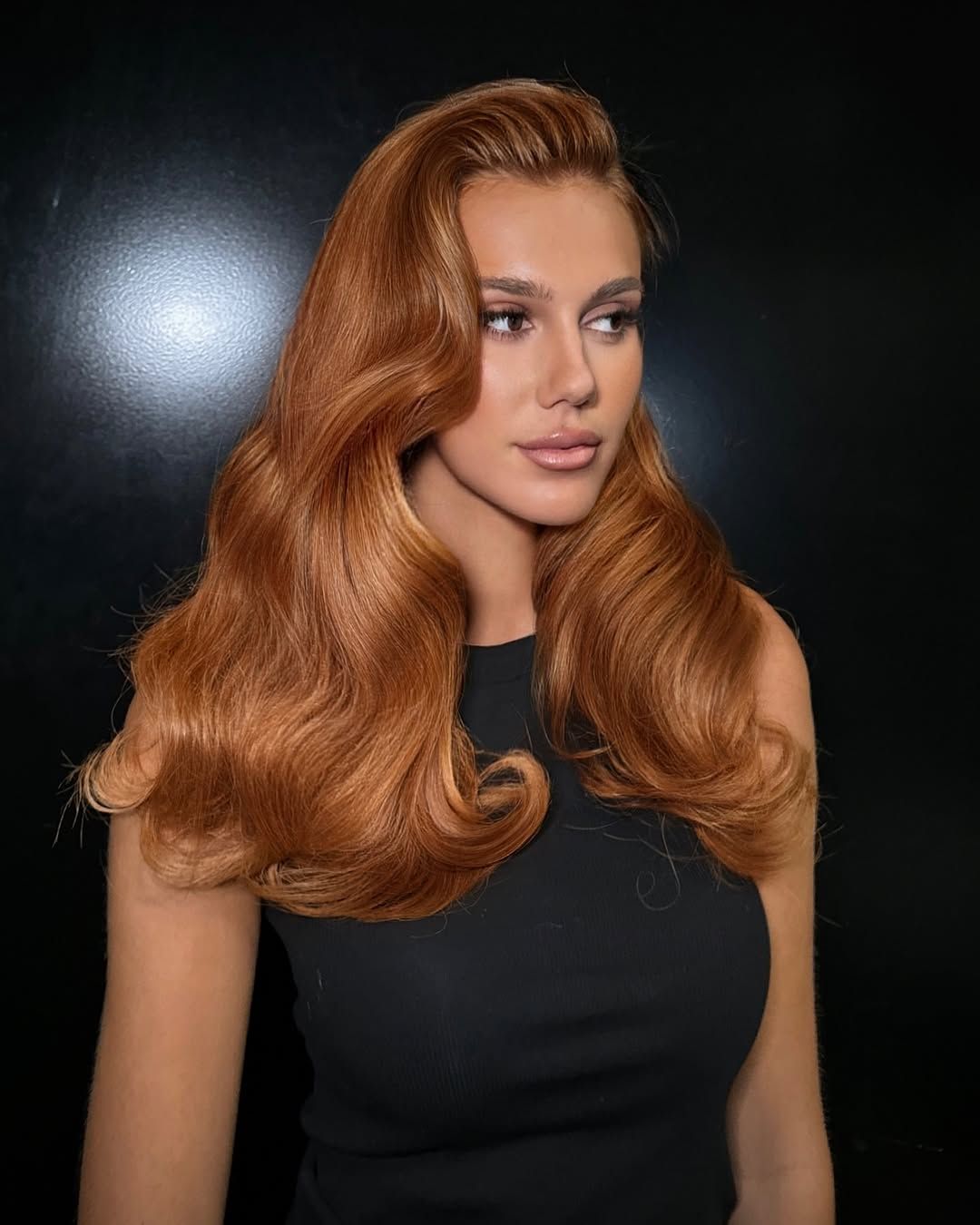 Rich Copper Hollywood Waves Rich Copper Hollywood Waves — Winter Copper Hair Color
